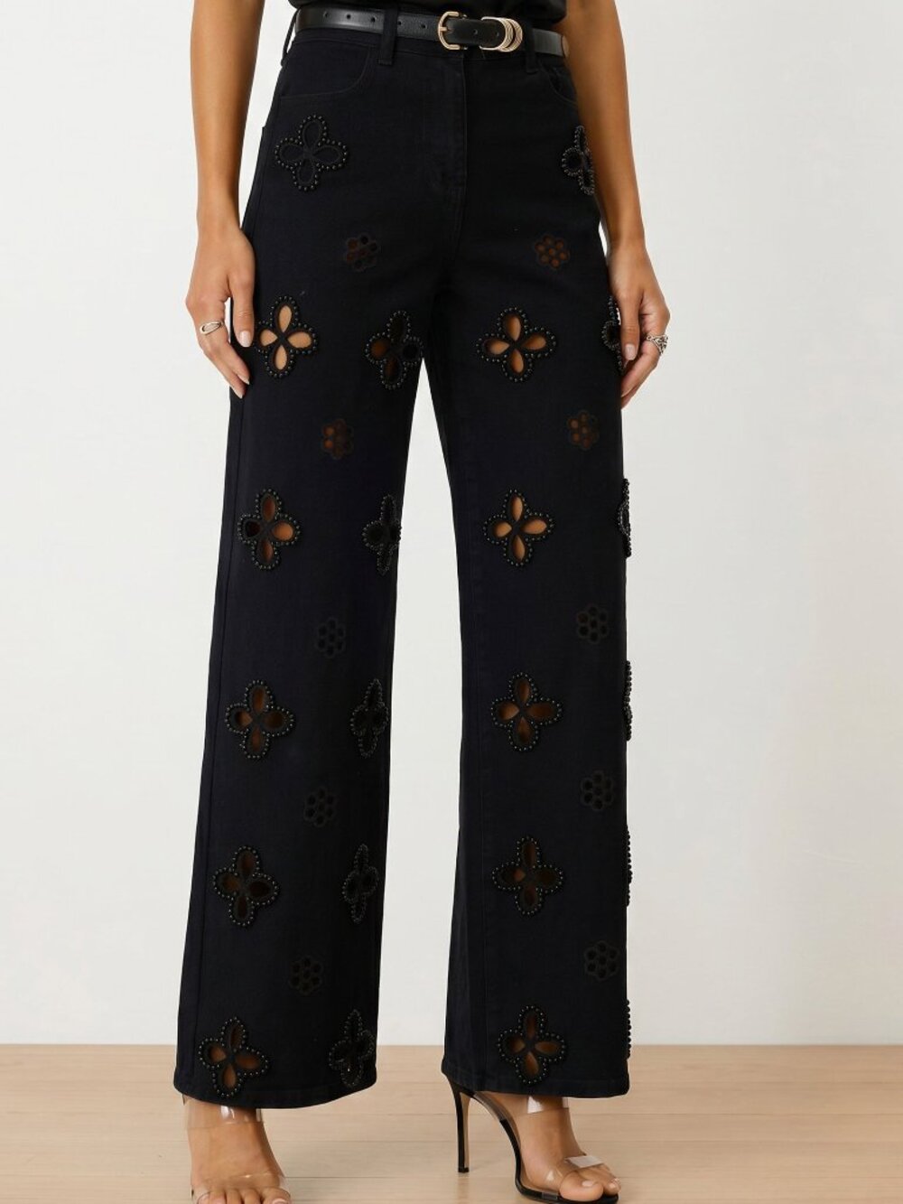 The Noli Shop Kaia Pearl High Rise Jeans Black 29